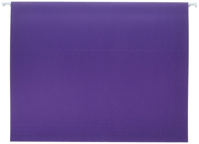 سكول سمارت مجلدات ملفات معلقة بحجم Letter من School Smart مع علامة تبويب 1/5 - حزمة من 25 - أرجواني - 085112 - Image 1